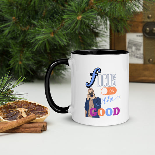 Focus on positivity mug with Color Inside